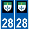 28 Gilles logotipo de la etiqueta engomada de la placa de pegatinas de la ciudad