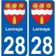 28 Dammarie blason autocollant plaque stickers ville