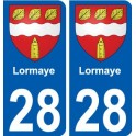 28 Dammarie escudo de armas de la etiqueta engomada de la placa de pegatinas de la ciudad