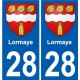 28 Dammarie blason autocollant plaque stickers ville