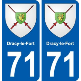 71 Dracy-le-Fort coat of arms sticker plate stickers city