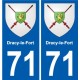 71 Dracy-le-Fort wappen aufkleber typenschild aufkleber stadt