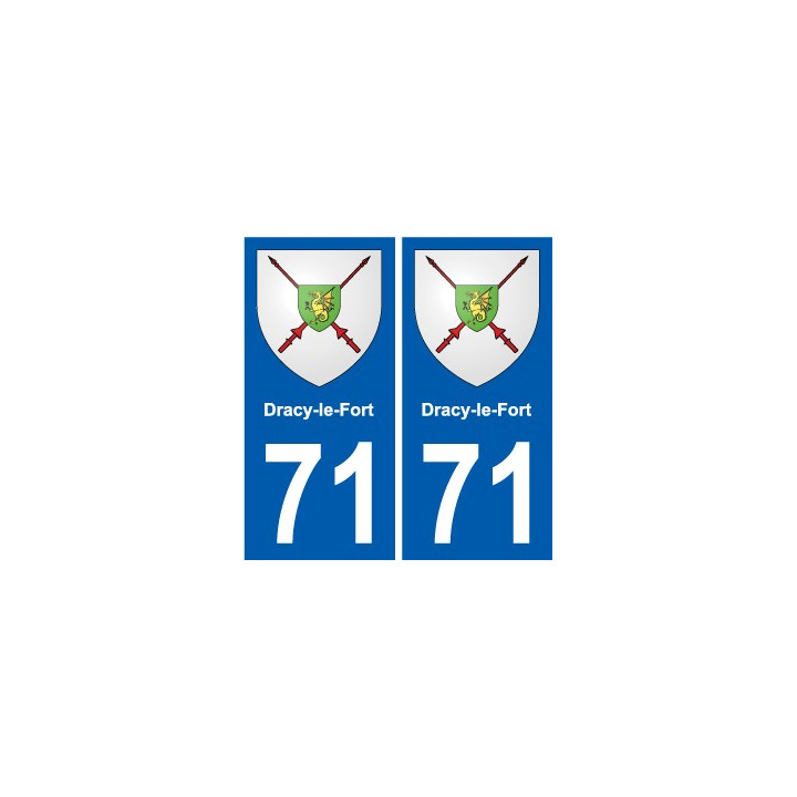 71 Dracy-le-Fort wappen aufkleber typenschild aufkleber stadt