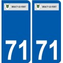 71 Dracy-le-Fort logo autocollant plaque stickers ville