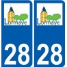 28 Dammarie logo autocollant plaque stickers ville