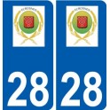 28 Dammarie logo adesivo piastra adesivi città
