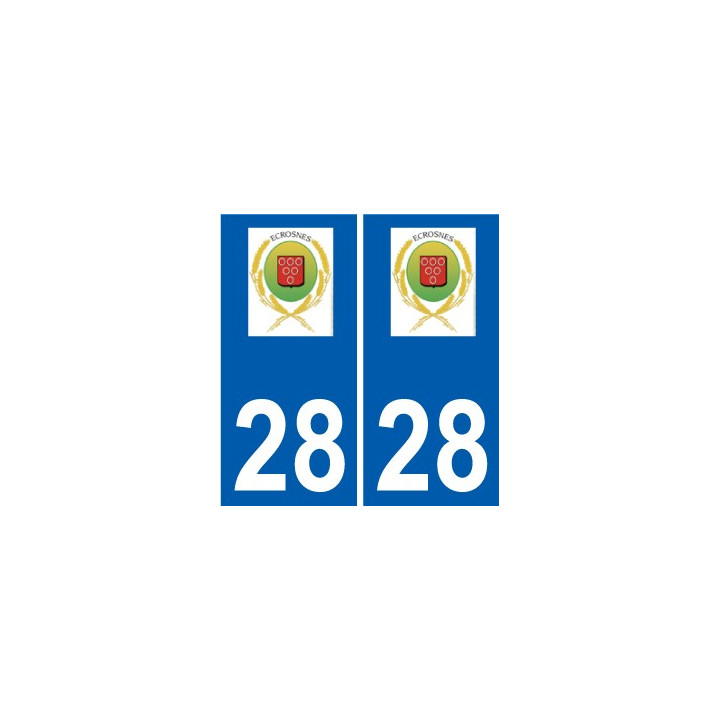 28 Dammarie logotipo de la etiqueta engomada de la placa de pegatinas de la ciudad