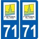 71 Marmagne logo autocollant plaque stickers ville