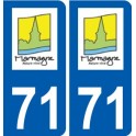 71 Marmagne logo autocollant plaque stickers ville