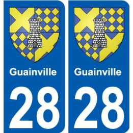 28 Dammarie escudo de armas de la etiqueta engomada de la placa de pegatinas de la ciudad