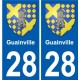 28 Dammarie coat of arms sticker plate stickers city