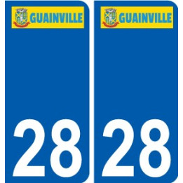 28 Dammarie logotipo de la etiqueta engomada de la placa de pegatinas de la ciudad