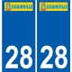 28 Dammarie logo autocollant plaque stickers ville
