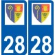 28 Dammarie logo autocollant plaque stickers ville