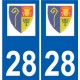 28 Dammarie logo autocollant plaque stickers ville