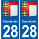 28 Dammarie blason autocollant plaque stickers ville