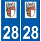 28 Dammarie logo autocollant plaque stickers ville
