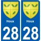 28 Dammarie blason autocollant plaque stickers ville