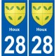 28 Dammarie escudo de armas de la etiqueta engomada de la placa de pegatinas de la ciudad