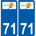 71 Mervans logo autocollant plaque stickers ville