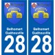 28 Dammarie blason autocollant plaque stickers ville