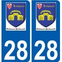 28 Dammarie logo autocollant plaque stickers ville