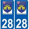 28 Dammarie logo autocollant plaque stickers ville