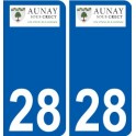 28 Dammarie logo autocollant plaque stickers ville
