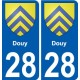 28 Dammarie coat of arms sticker plate stickers city