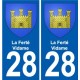 28 Dammarie blason autocollant plaque stickers ville
