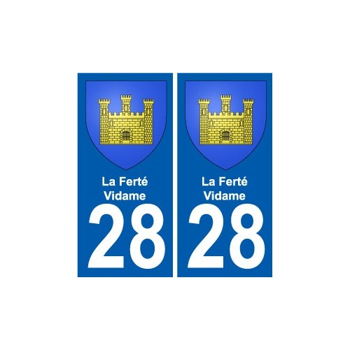 28 Dammarie escudo de armas de la etiqueta engomada de la placa de pegatinas de la ciudad
