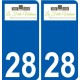 28 Dammarie logo autocollant plaque stickers ville