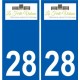 28 Dammarie logo autocollant plaque stickers ville