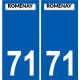 71 Romenay logo autocollant plaque stickers ville