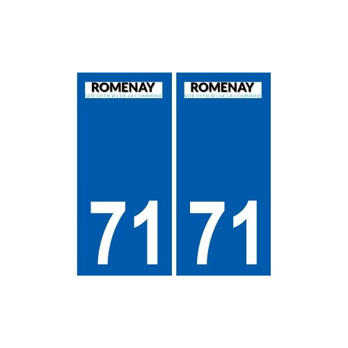 71 Romenay logo autocollant plaque stickers ville