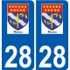 28 Dammarie logo adesivo piastra adesivi città
