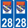 28 Dammarie-logo-aufkleber typenschild aufkleber stadt