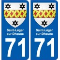 71 Saint-Léger-sur-Dheune coat of arms sticker plate stickers city