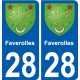28 Dammarie escudo de armas de la etiqueta engomada de la placa de pegatinas de la ciudad