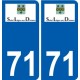 71 Saint-Léger-sur-Dheune escudo de armas de la etiqueta engomada de la placa de pegatinas de la ciudad