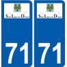 71 Saint-Léger-sur-Dheune coat of arms sticker plate stickers city