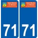 71 Saint-Martin-en-Bresse stemma adesivo piastra adesivi città