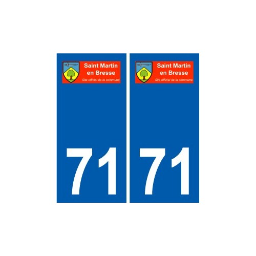 71 Saint-Martin-en-Bresse logo autocollant plaque stickers ville