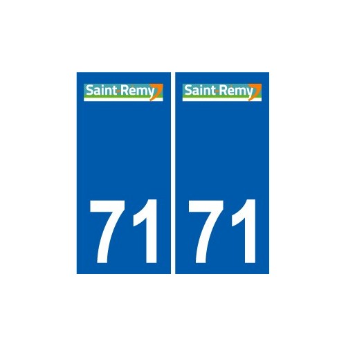 71 Saint-Rémy logo autocollant plaque stickers ville