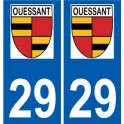 29 Ouessant logo sticker plate stickers city