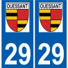 29 de Penmarch logotipo de la etiqueta engomada de la placa de pegatinas de la ciudad