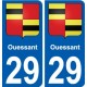 29 Penmarch coat of arms sticker plate stickers city