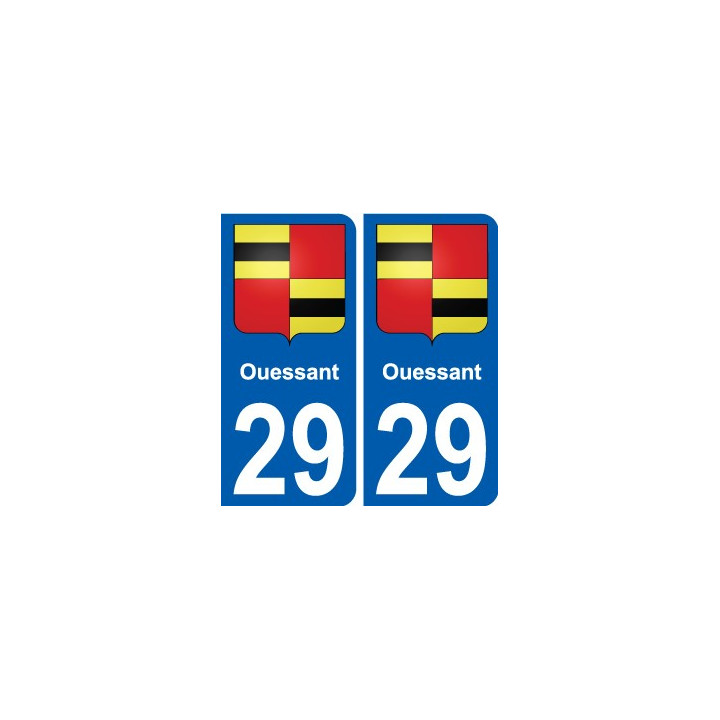 29 de Penmarch escudo de armas de la etiqueta engomada de la placa de pegatinas de la ciudad