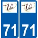 71 Vire logo autocollant plaque stickers ville