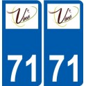 71 Vire logo autocollant plaque stickers ville
